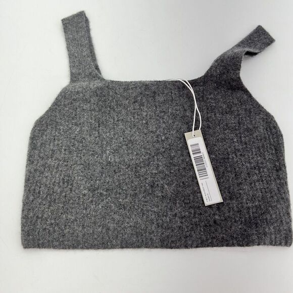 Everlane Tops - Everlane Gray Yak And Wool Blend The Cozy Stretch Knit Cropped Tank Size S NWT